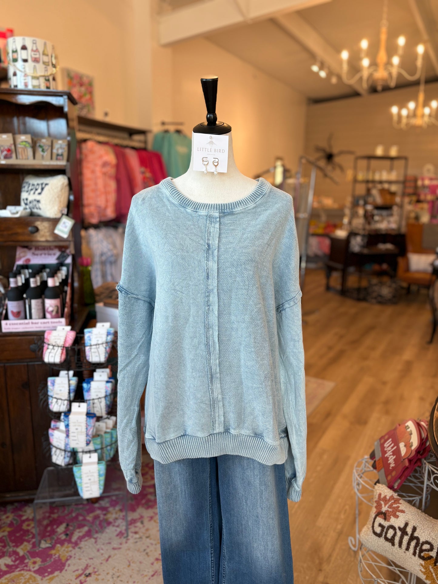 Leona Denim Pullover