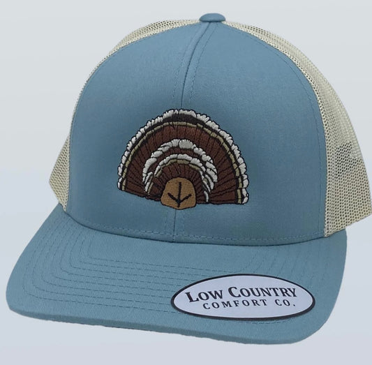 Turkey Fan Smoke Blue/Beige Hat