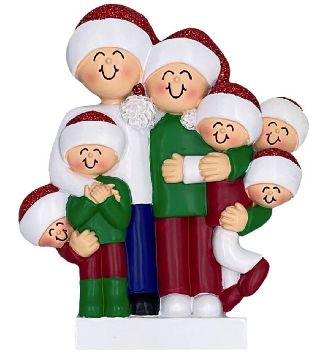 Holiday Family Custom Ornament — 7 People