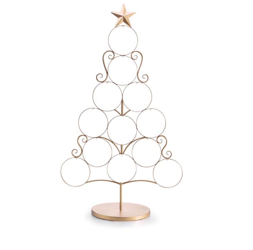 Gold Tree Ornament Display