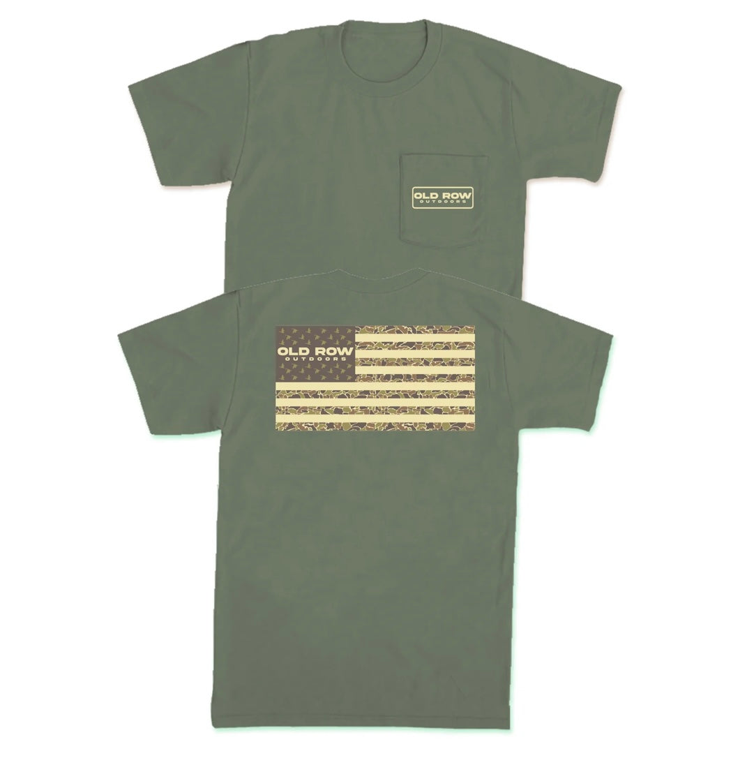 Old Row - “Retro Camo Flag” Tee