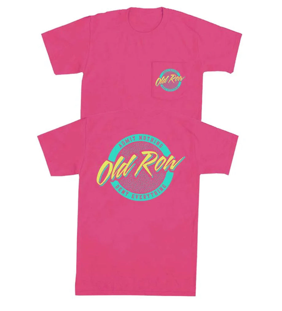 Old Row – Circle Logo Tee in Heliconia