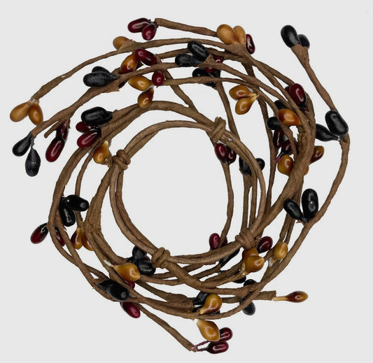 Brown Black Pip Berry Candle Ring Wreath