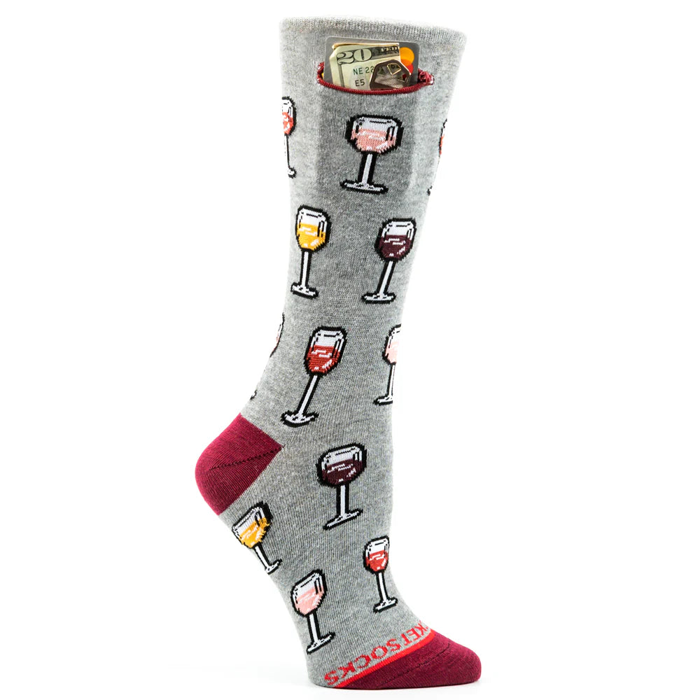 Wine Night - Pocket Socks