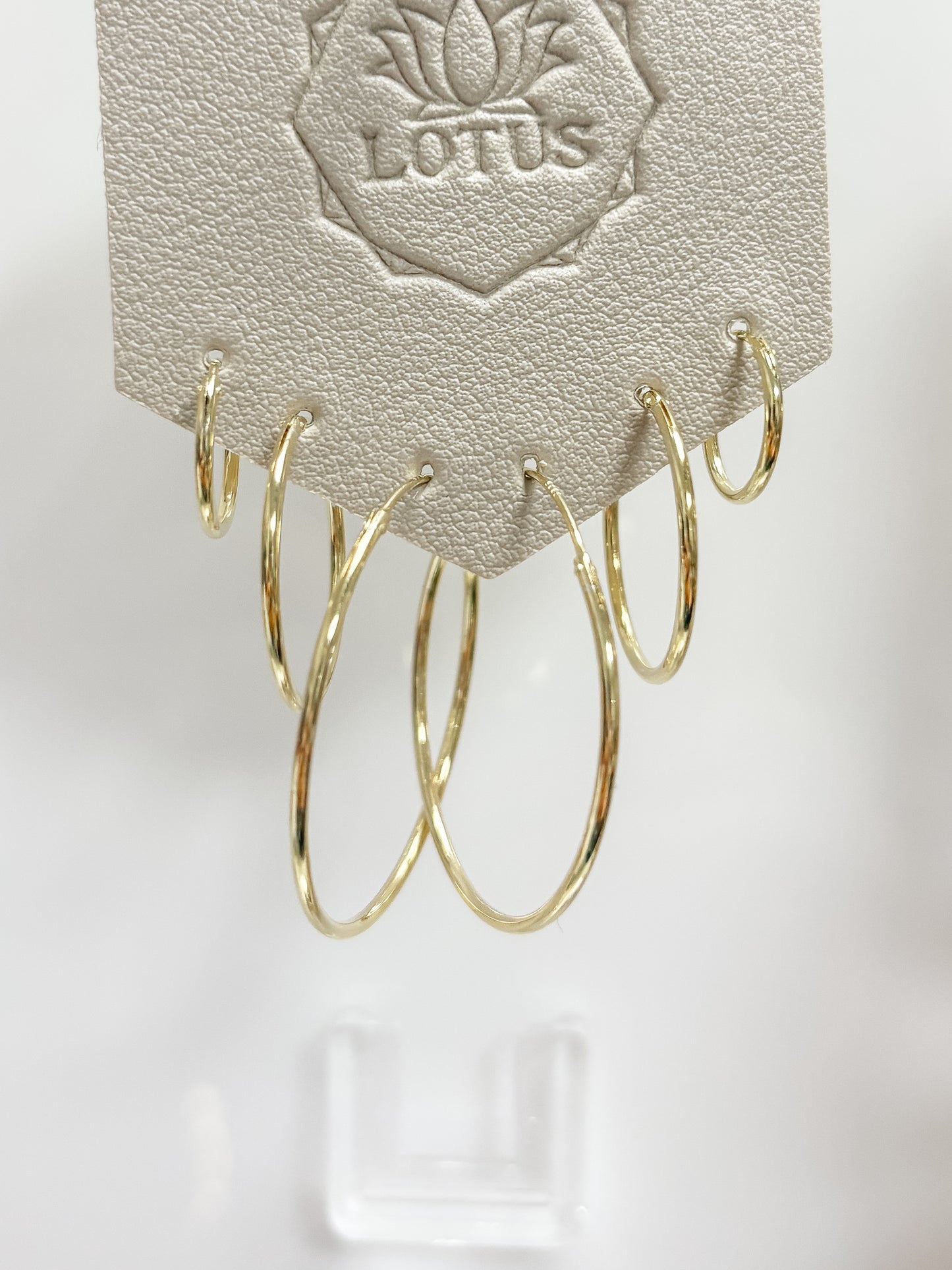 Gold Earrings Trio – Hoop