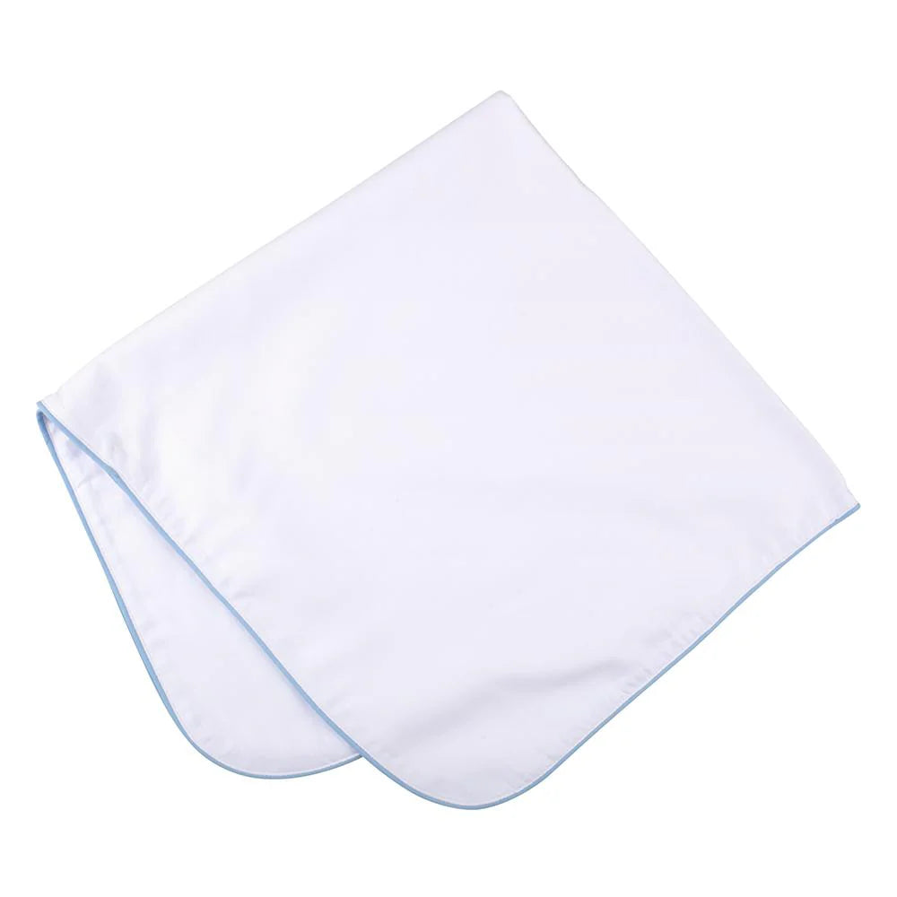 Blue Trim Baby Blanket