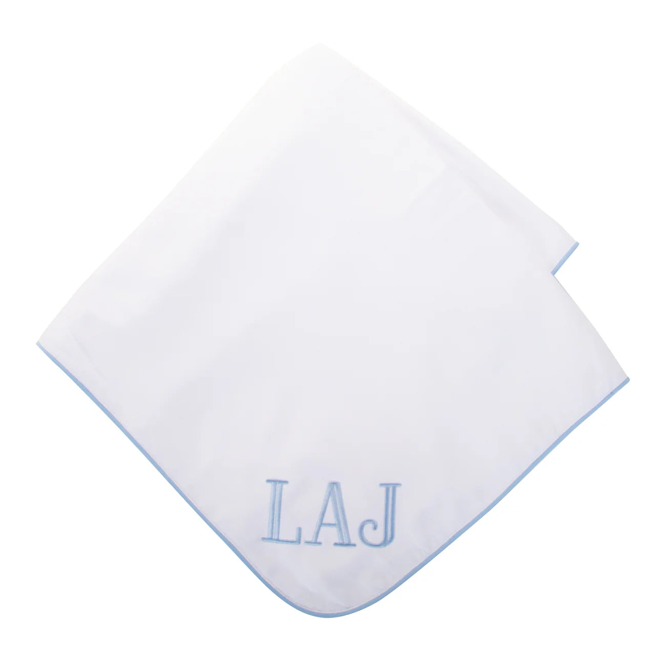 Blue Trim Baby Blanket