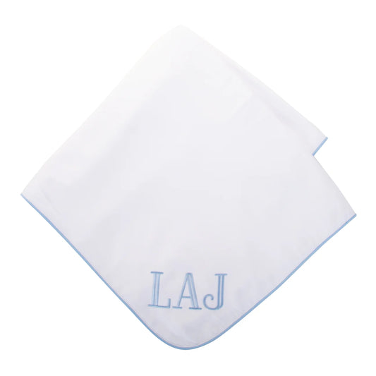 Blue Trim Baby Blanket