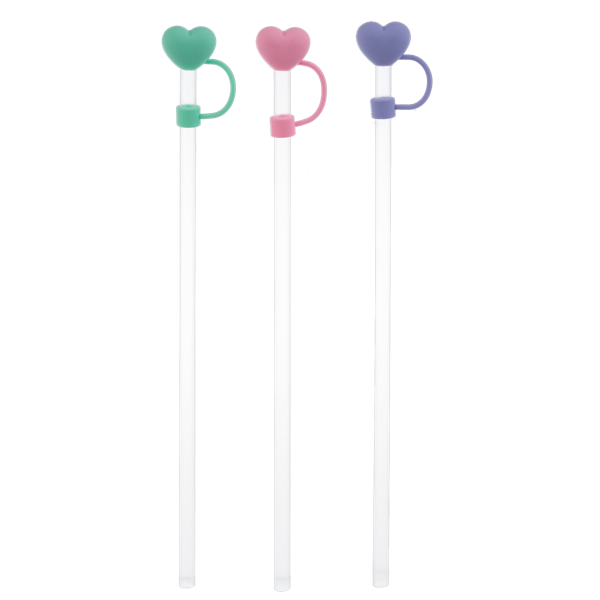 Heart Straw Topper Sets