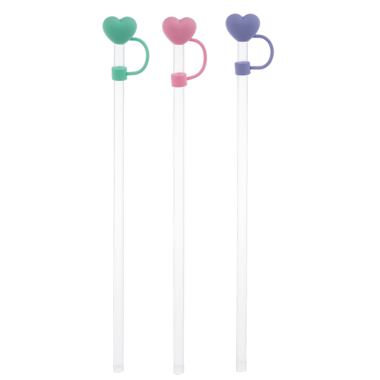 Heart Straw Topper Sets