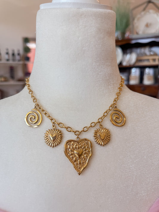 Chunky Charm Necklace