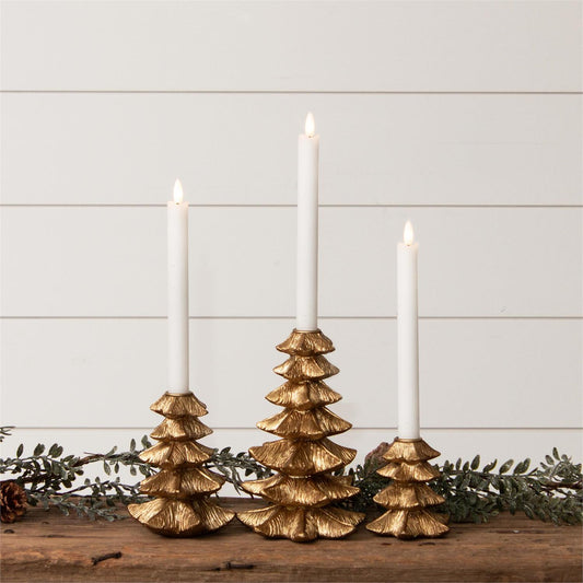 Christmas Tree Tapered Candle Holders