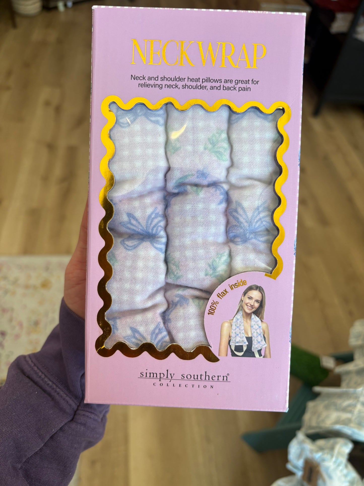 Gingham Neck Wrap