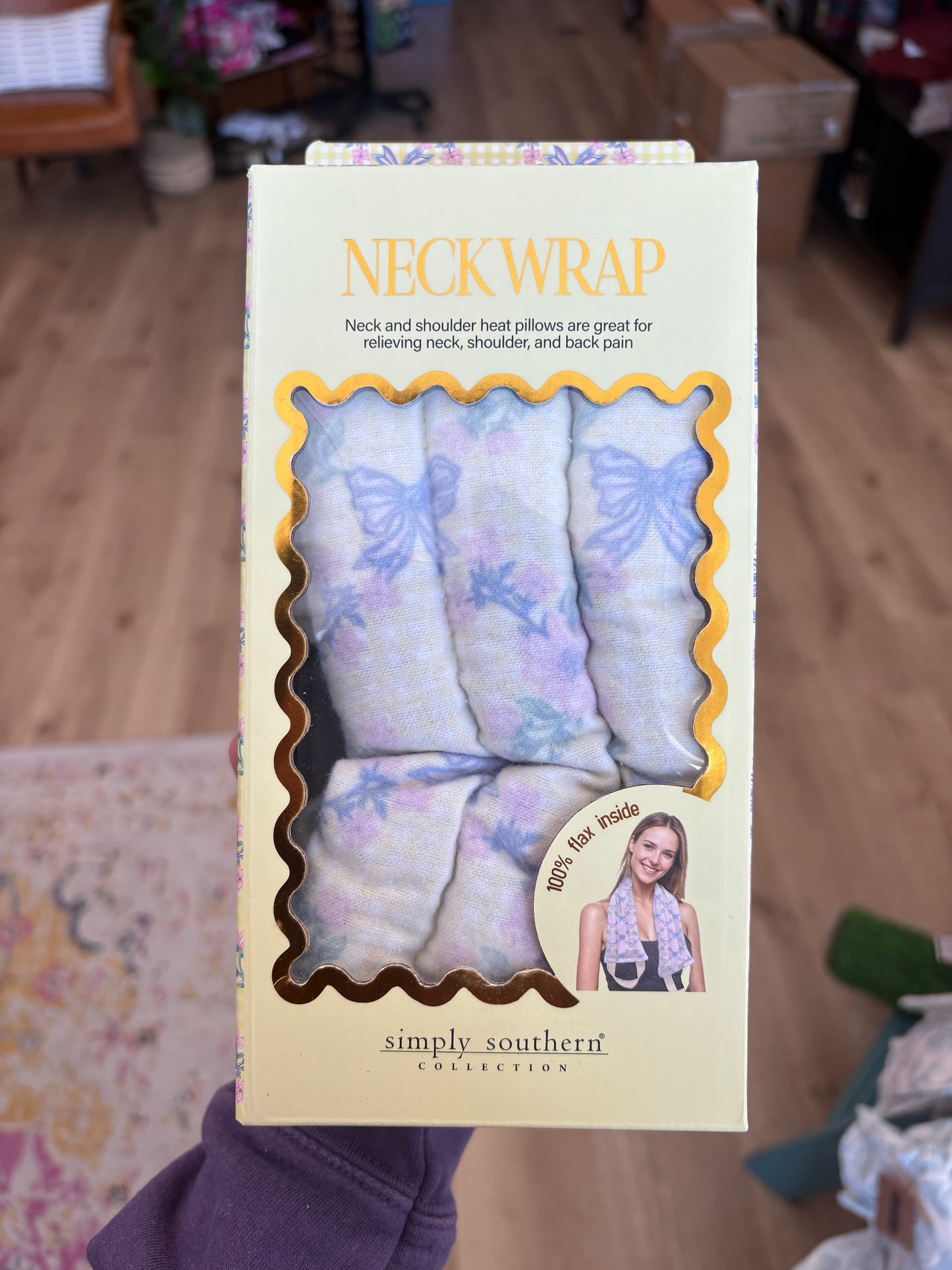 Gingham Neck Wrap