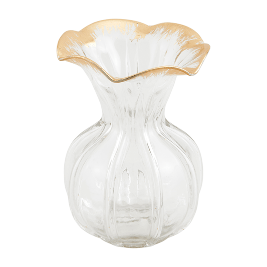 The Large Gold Edge Ruffle Vase