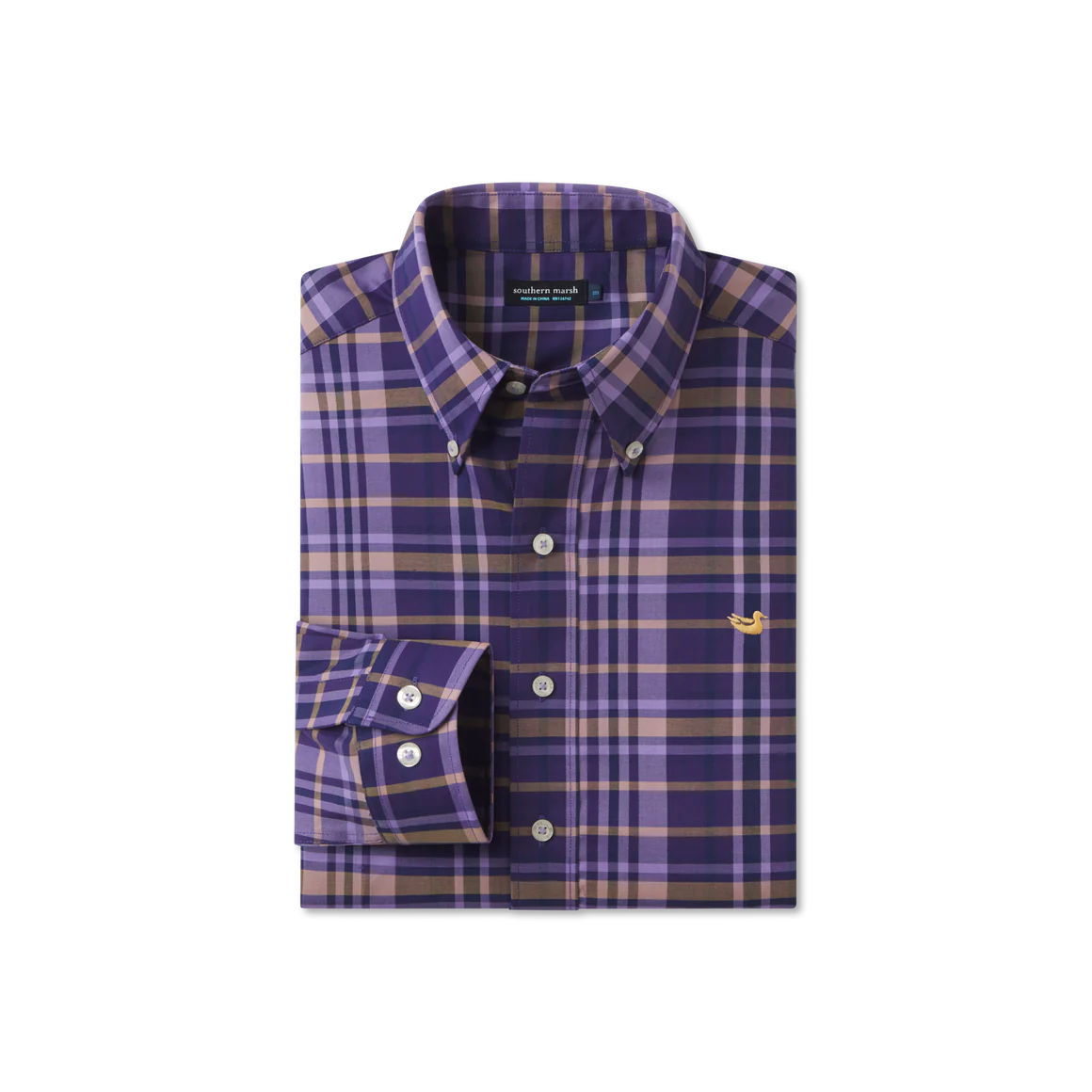 Southern Marsh Blanco Plaid Dress Shirt Purple and Yellow / Large Southern Marsh Blanco Plaid Dress Shirt Purple and Yellow / Large