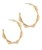 Pearl Studded Hoops