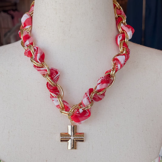 Gingham Scarf Necklaces