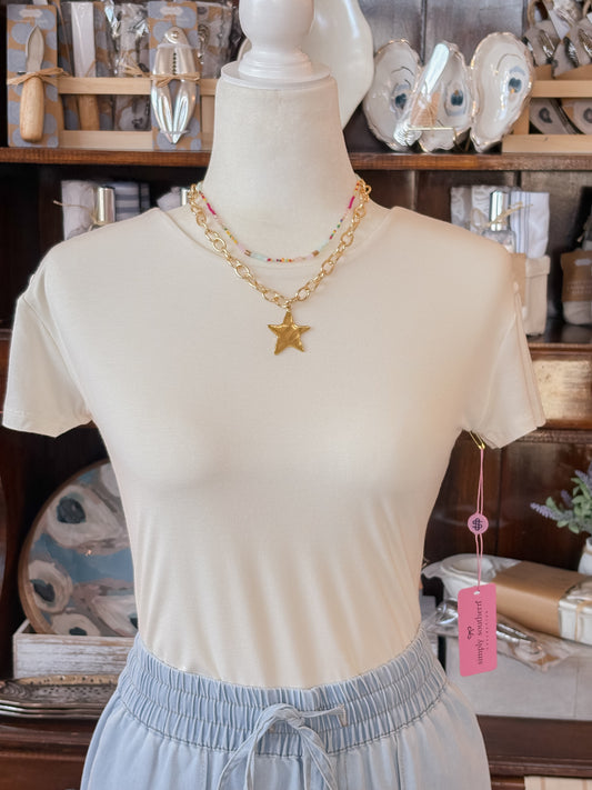 Seamless Tee – Pearl