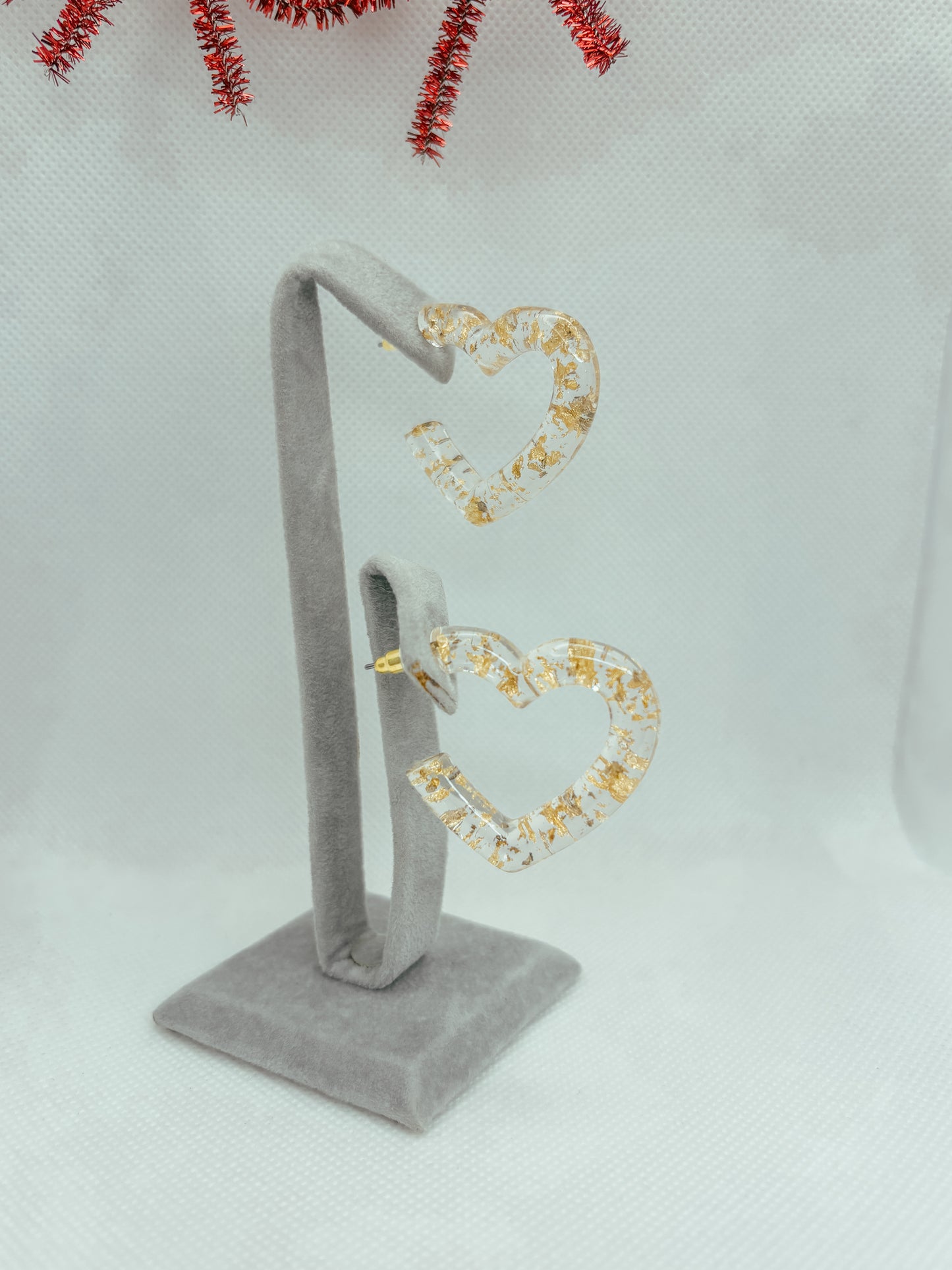 Rich as Gold Heart Hoops