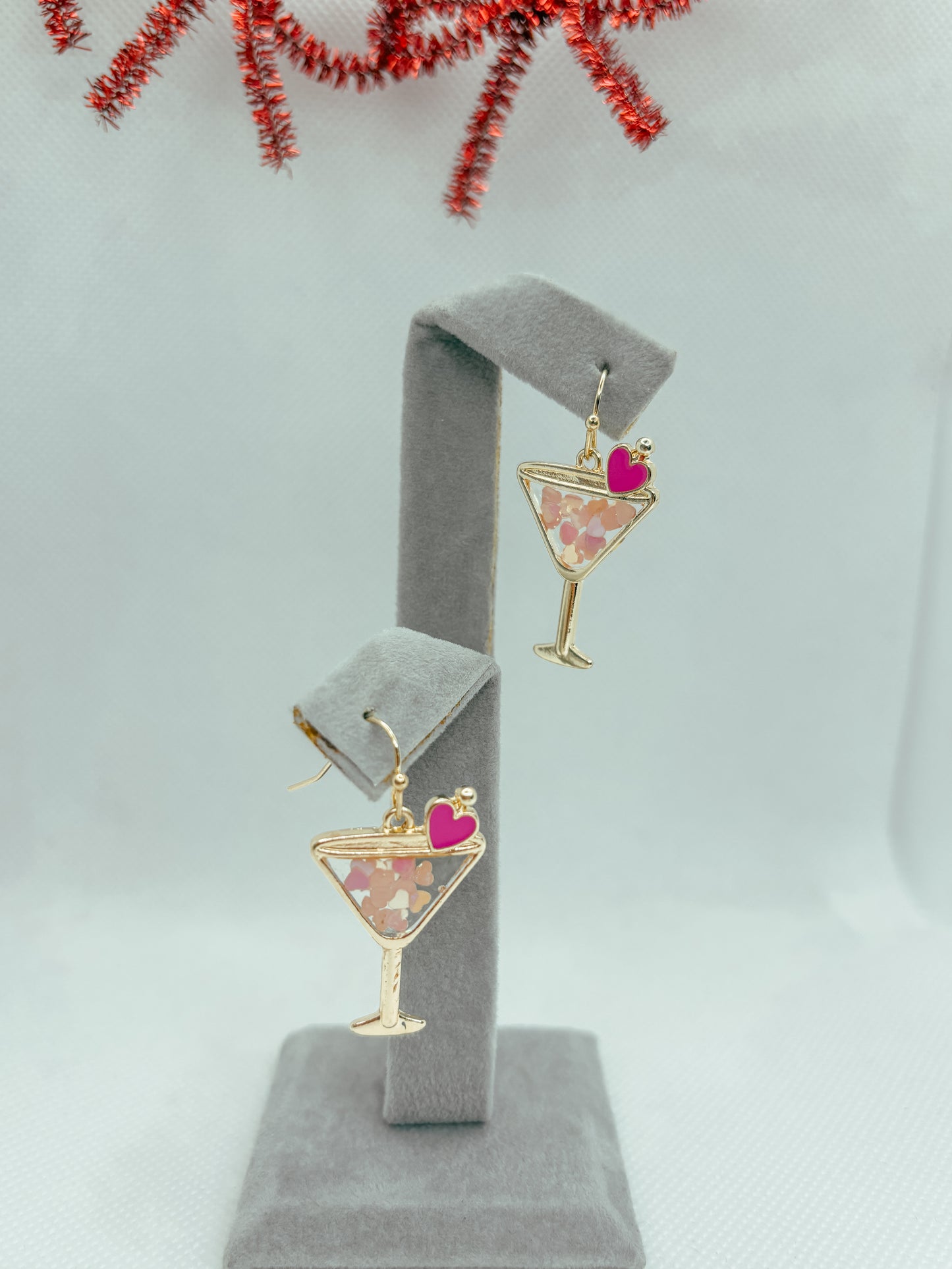 Valentine’s Martini Earrings