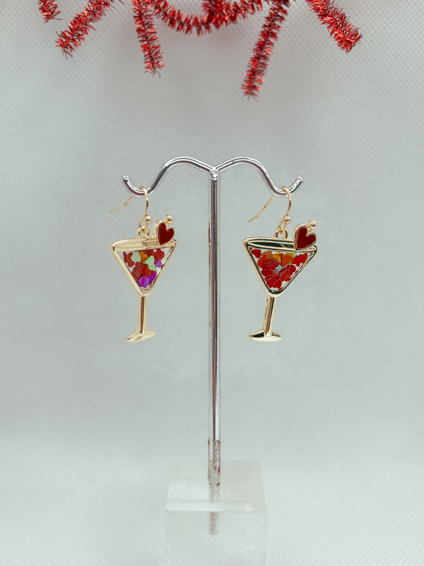 Valentine’s Martini Earrings