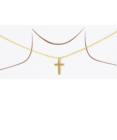 Gold Dipped Cross Necklace