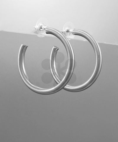 1.5” Silver Hoops