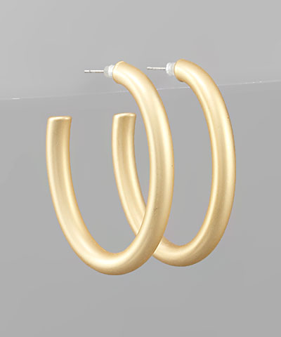 Oblong Gold Hoops