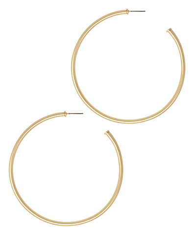 3” Thin Gold Hoops