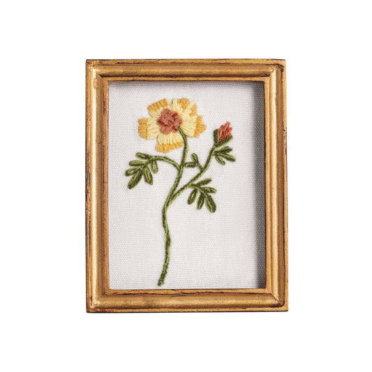 Framed Floral Embroidery