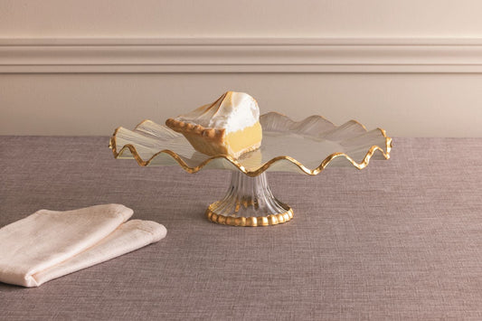 Gold Edge Ruffle Cake Stand