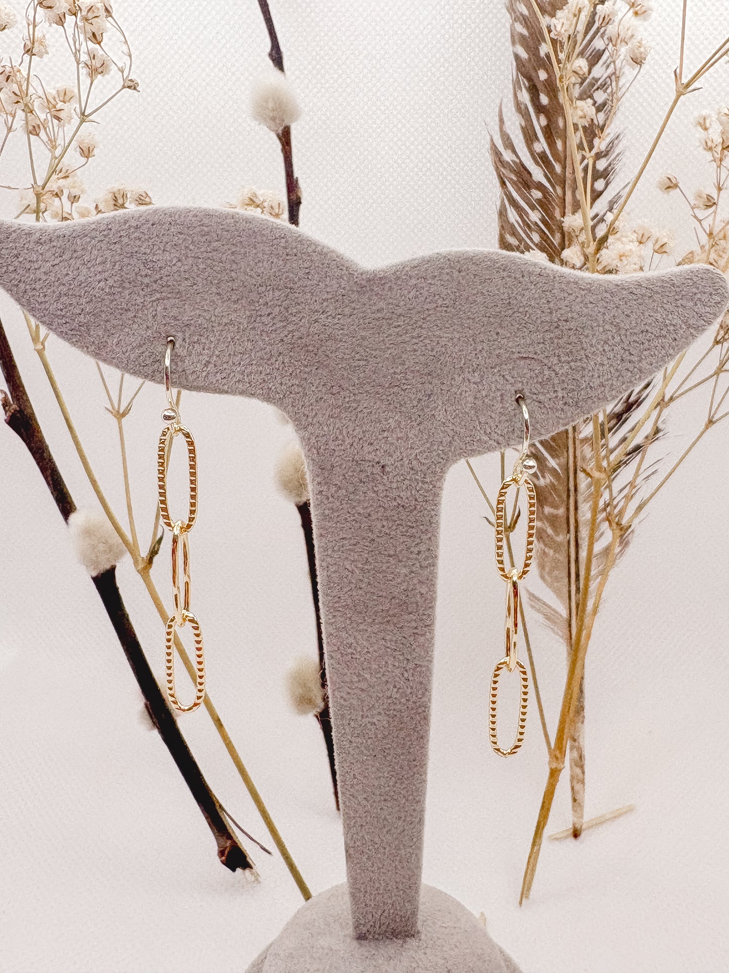 LB Paperclip Earrings