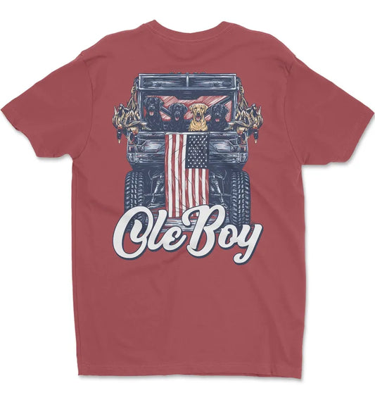 Ole Boy — Patriotic Mud Crew Tee