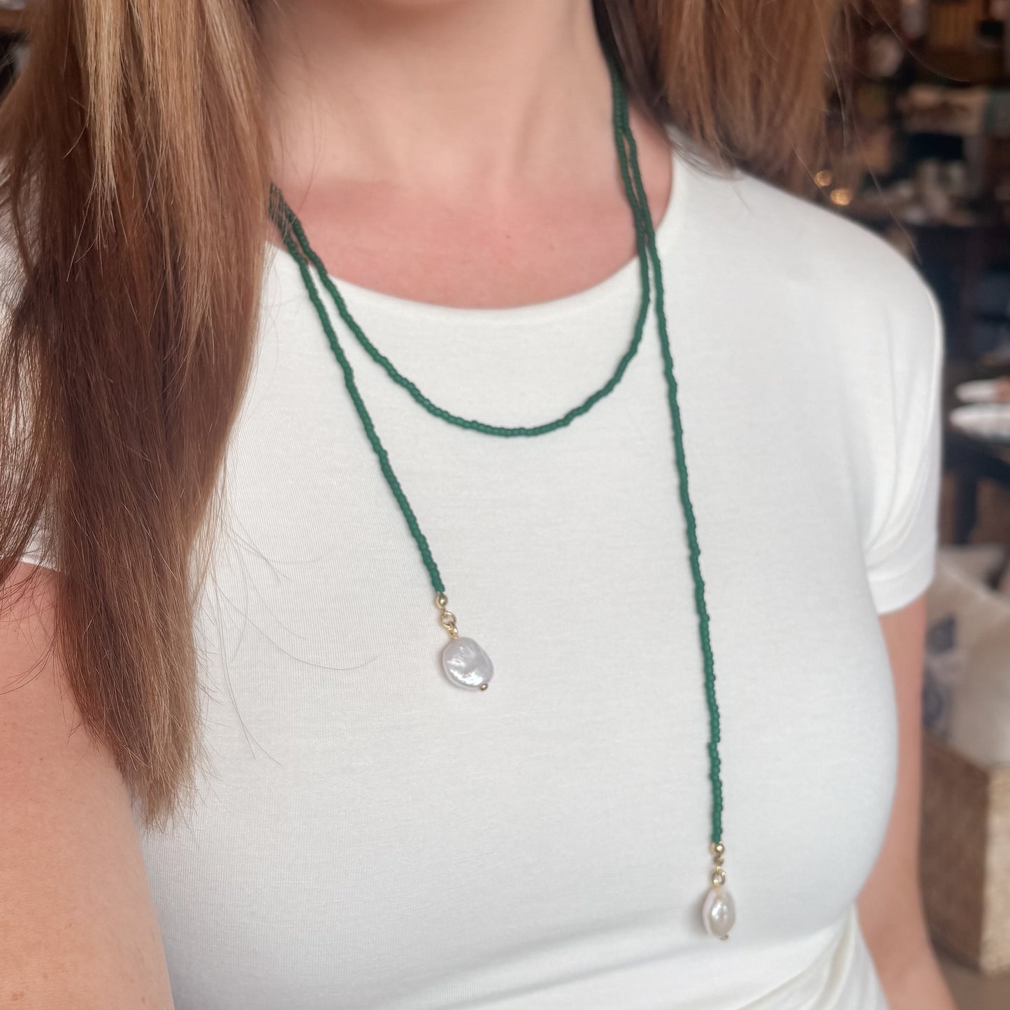 Kelly Green Wrap Necklace