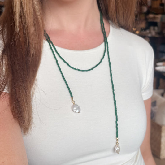 Kelly Green Wrap Necklace