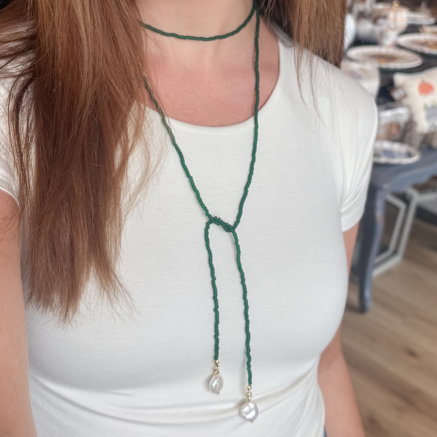 Kelly Green Wrap Necklace