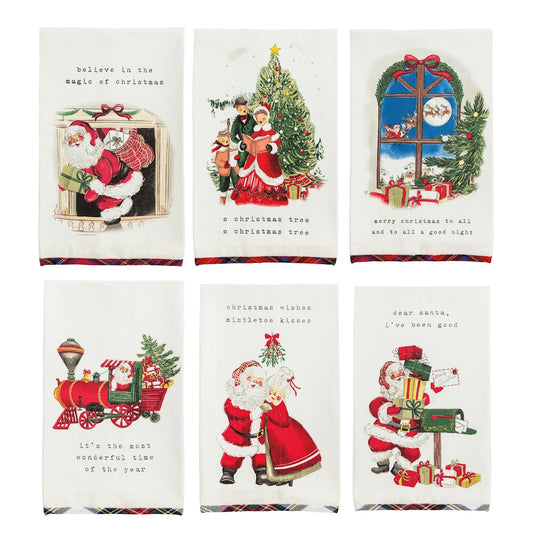 Christmas Tartan Hem Towels