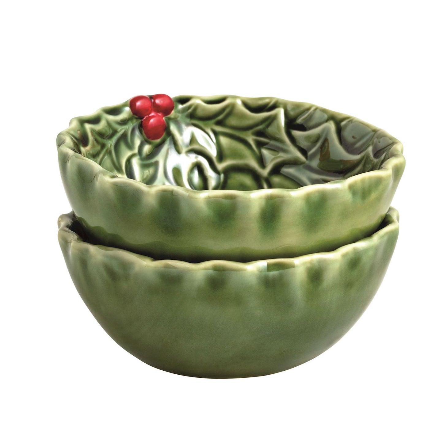 Holly Tidbit Bowl Set