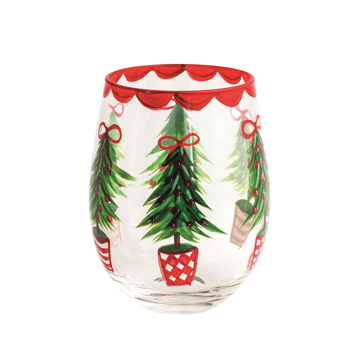 Christmas Painted Wine Glasses