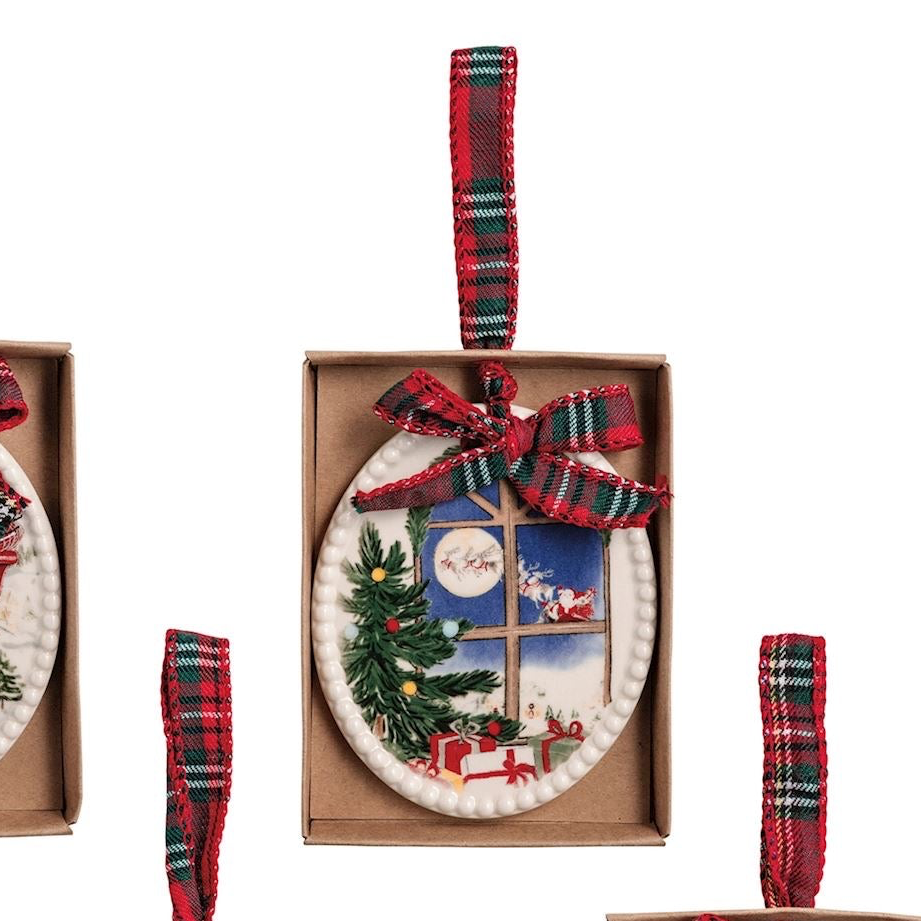 Santa Scene Ornaments