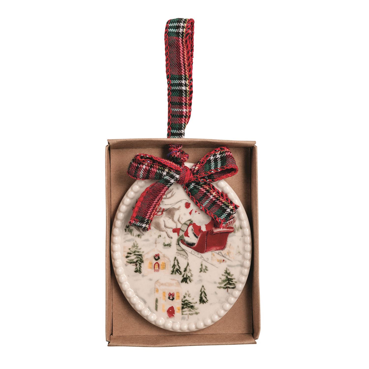 Santa Scene Ornaments