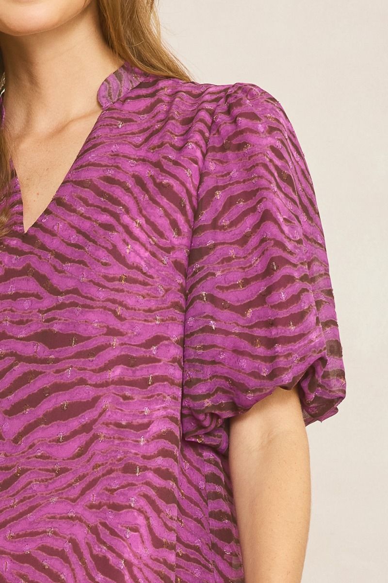 Sarah Animal-Print Blouse