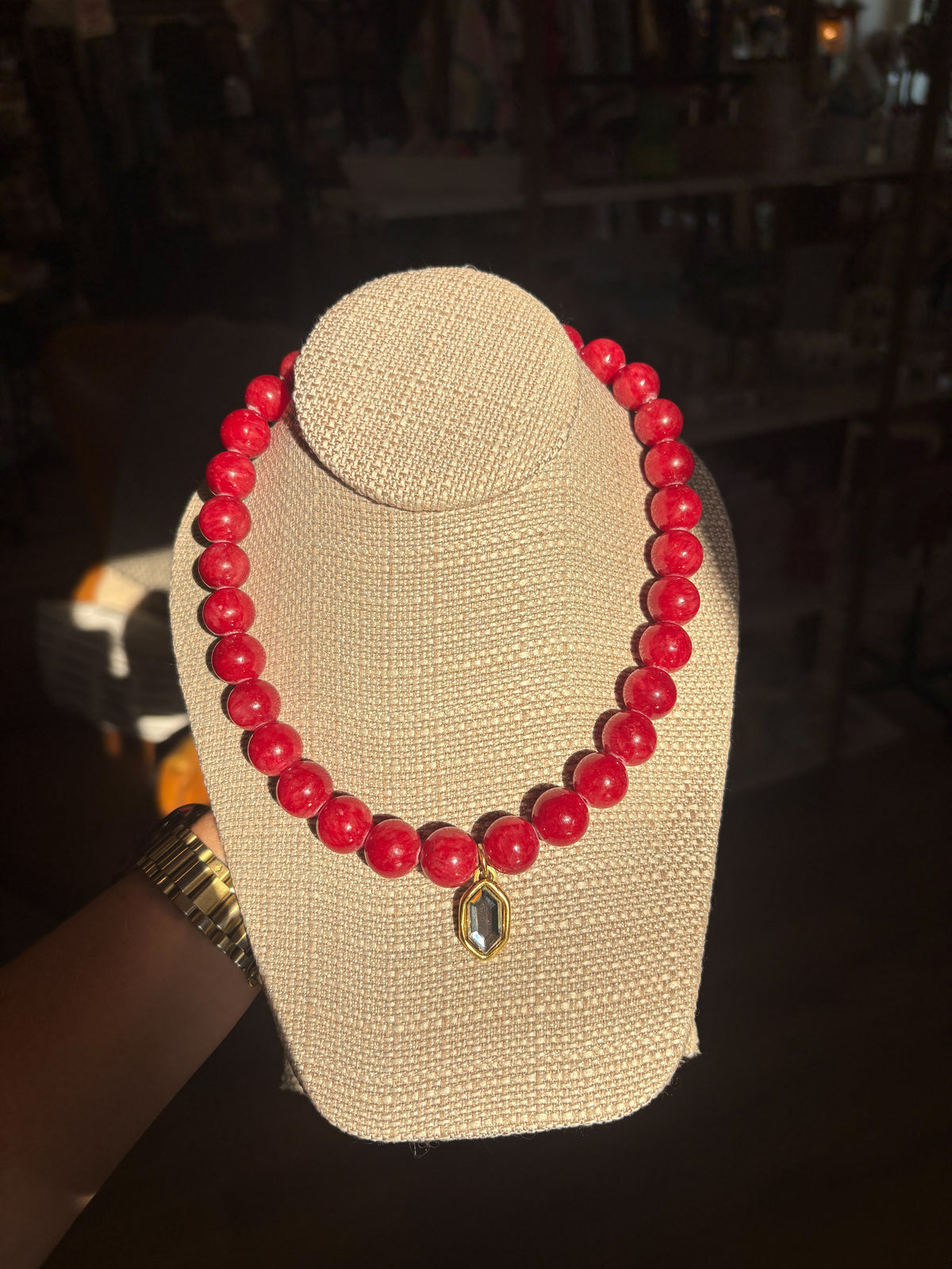 Garnet Emerald Necklace