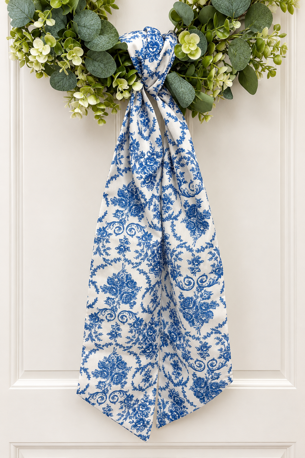 White Chinoiserie Sash