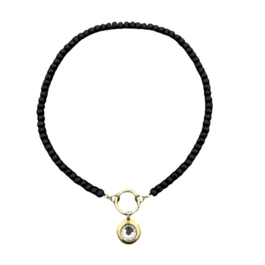 Black Chunky Diamond Necklace