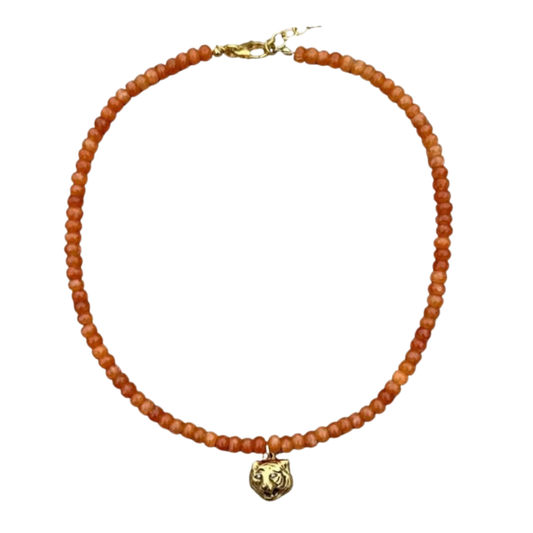 Mini Beaded Orange Tiger