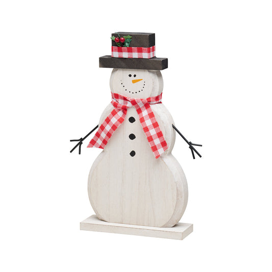 Wooden Snowman Decor