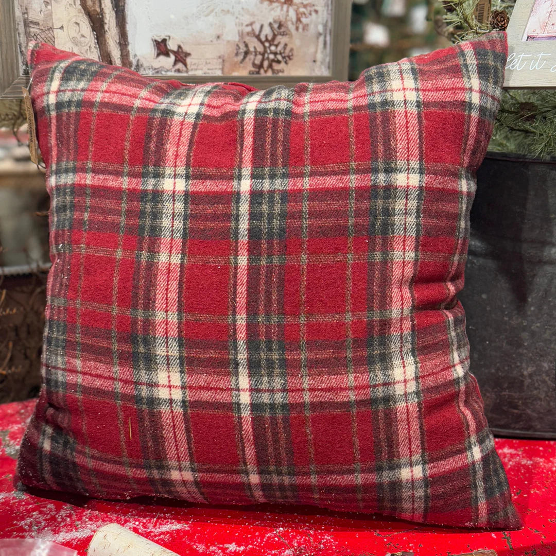 Merry Plaid Pillow