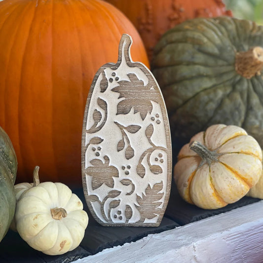 Tall Patterned Pumpkin